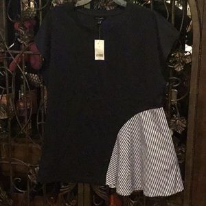 Banana Republic Blue Peplum Tee